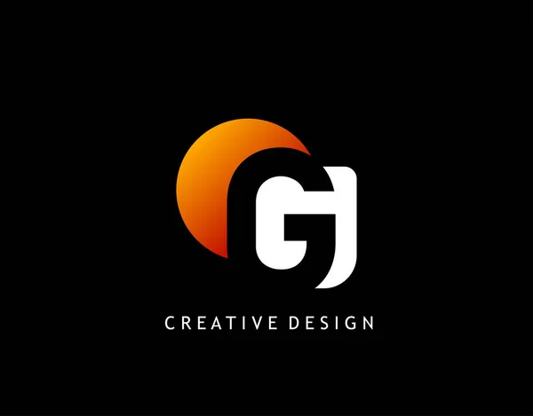 Letter Creative Negative Space Concepto Diseño Forma Geométrica Con Letra — Vector de stock