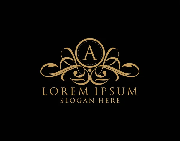 Luxury Letter Logo Premium Royal Badge Restaurant Royalty Boutique Wedding — стоковий вектор