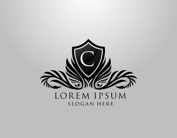 Logotipo Letra Clássico Inital Royal Shield Design Para Royalty Carimbo —  Vetores de Stock