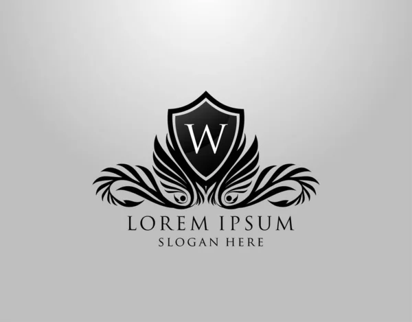 Logotipo Letra Clássico Inital Royal Shield Design Para Royalty Carimbo — Vetor de Stock