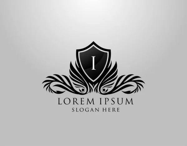 Лист Журналу Logo Classic Inital Royal Shield Design Royalty Letter — стоковий вектор
