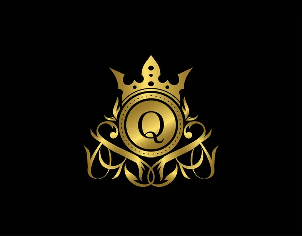 Luxury Boutique Letter Logo Елегантний Дизайн Золотих Квіткових Значків Royalty — стоковий вектор