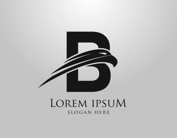 Ícone Inicial Logotipo Águia Letra Com Projeto Criativo Ilustração Vetor —  Vetores de Stock
