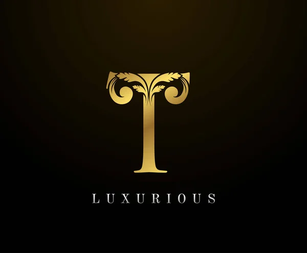 Oro Elegante Letra Logo Estilo Elegante Caligrafía Hermoso Logotipo Emblema — Archivo Imágenes Vectoriales