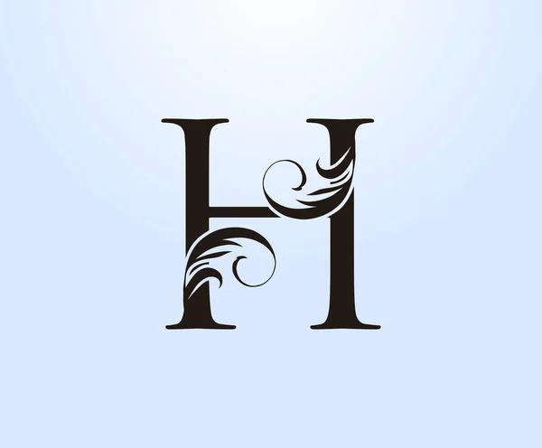 Luxury Letter Crest Logo Vintage Classic Drawn Emblem Book Design — Stock Vector