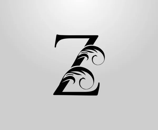 华丽的字母Z Crest标志 书籍设计 除草卡片 品牌名称 精品店 酒店等经典绘画标志 — 图库矢量图片