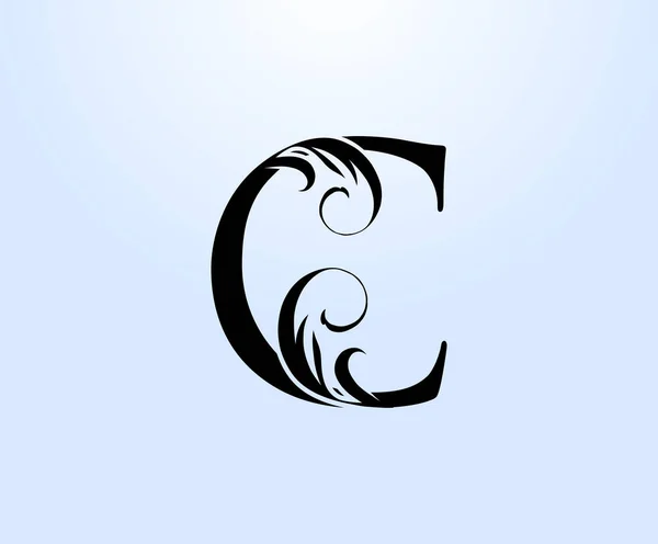 Luxus Buchstabe Wappen Logo Vintage Klassisch Gezeichnetes Emblem Für Buchgestaltung — Stockvektor
