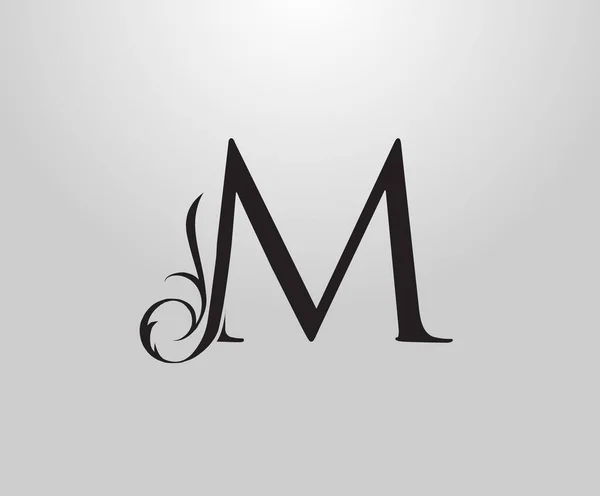 Logotipo Clásico Letter Graceful Royal Style Initial Vintage Drawn Emblem — Archivo Imágenes Vectoriales