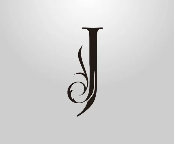 Логотип Letter Graceful Royal Style Initial Vintage Drawn Emblem Book — стоковый вектор
