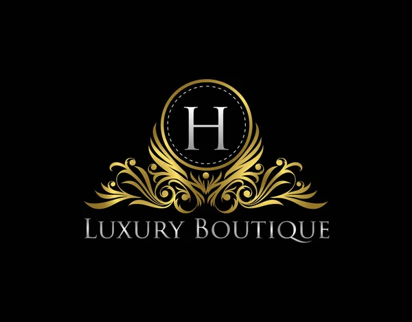 Diseño Vectores Con Logotipo Lujo Gold Boutique Premium Golden Bagde — Archivo Imágenes Vectoriales