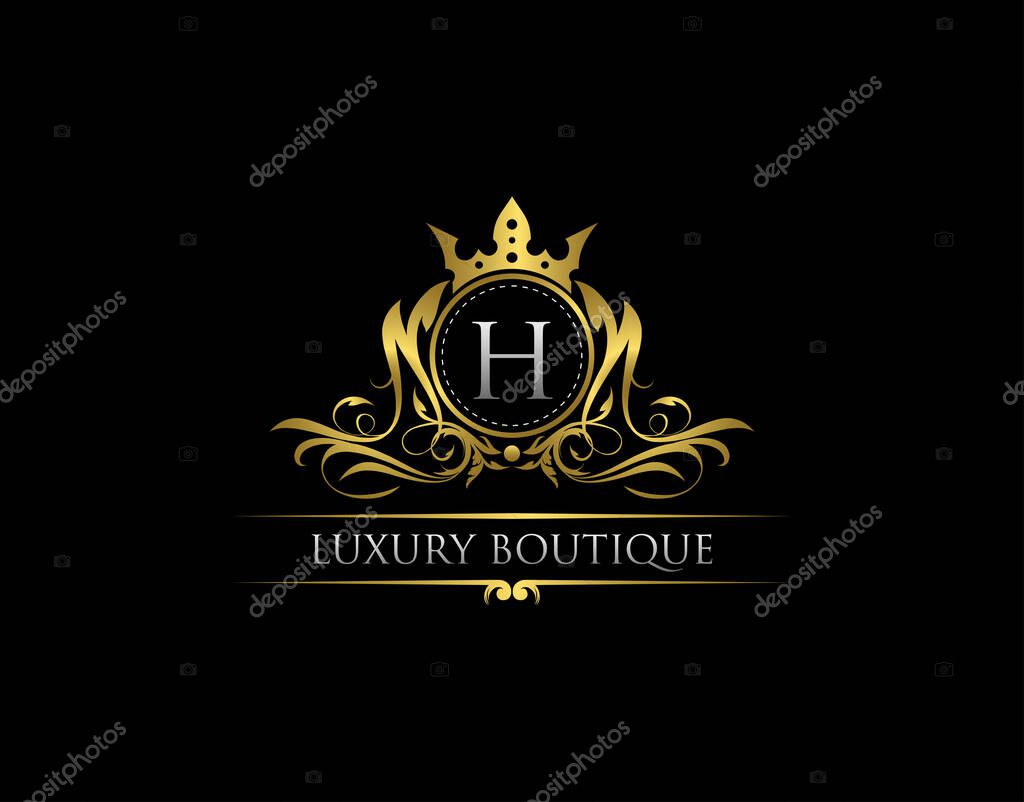 Luxury Royal King G Letter Crest Gold Logo template