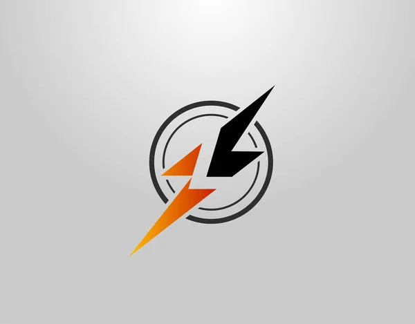 Elektryczne Logo Literowe Kreatywna Ikona Stworzona Negatywnej Przestrzeni Początkowej Połączeniu — Wektor stockowy