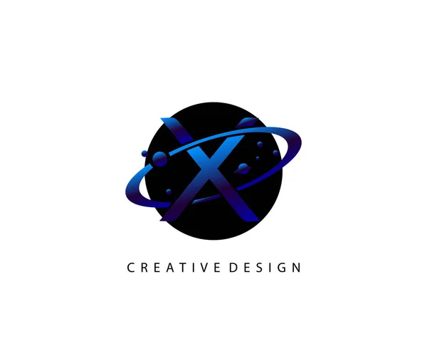 Planète Lettre Bague Ronde Forme Logo Entreprise Design Template Circle — Image vectorielle