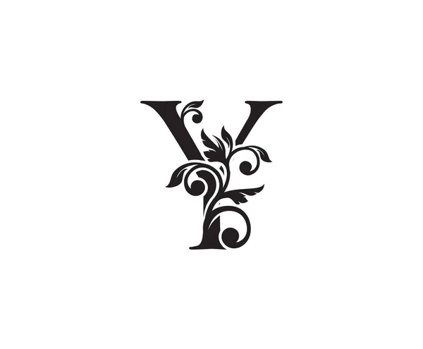Vintage Letter Logo 색이며 꽃무늬가 전형적 디자인 반사기 — 스톡 벡터