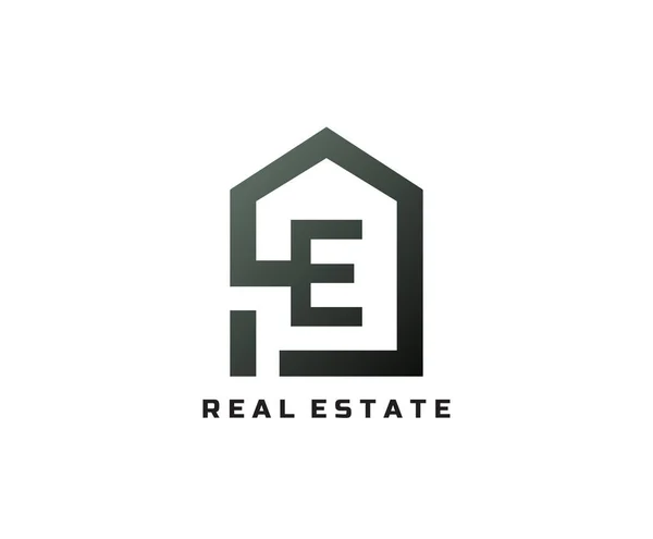 창조적 Icon Creative Monogram Home Sign Real Estate Company — 스톡 벡터