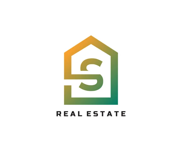 Letter Creative Unique Logo Icon Creative Monogram Home Sign Real — Stock Vector