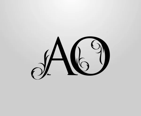 Logotipo Elegante Las Letras Graceful Floral Alphabet Mark Para Diseño — Archivo Imágenes Vectoriales