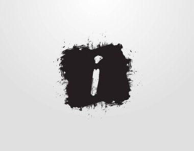 Kara Kare sıçrama elementi olan bir logo. Grunge Retro logo tasarım şablonu.