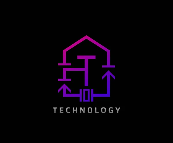 2012 Electric House Letter Icon Design Electrical Engineering Component Symbol — 스톡 벡터