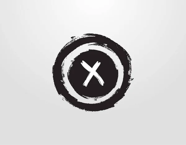 Logo Lettre Cercle Avec Élément Éclaboussure Cercle Grunge Modèle Conception — Image vectorielle