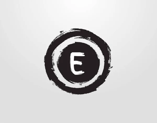 Circle Letter Logo Mit Circle Grunge Splatter Element Vorlage Für — Stockvektor