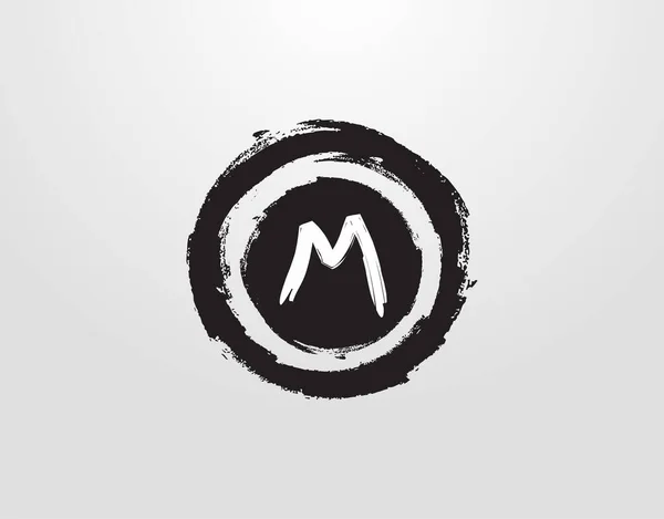 Logo Circle Letter Avec Élément Circle Grunge Splatter Modèle Conception — Image vectorielle