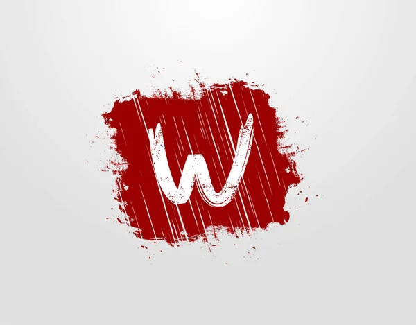Λογότυπο Letter Στο Red Square Grunge Element Πρότυπο Σχεδιασμού Λογότυπου — Διανυσματικό Αρχείο