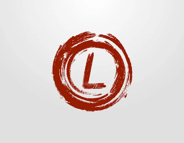 Логотип Letter Logo Circle Grunge Splatter Element Ретро Шаблон Логотипа — стоковый вектор