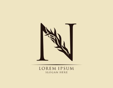 Kaligrafi ve Harf. Zarif kraliyet tarzı. Hat sanatları logosu. Kitap tasarımı için klasik amblem, marka adı, mühür, restoran, butik, otel.  