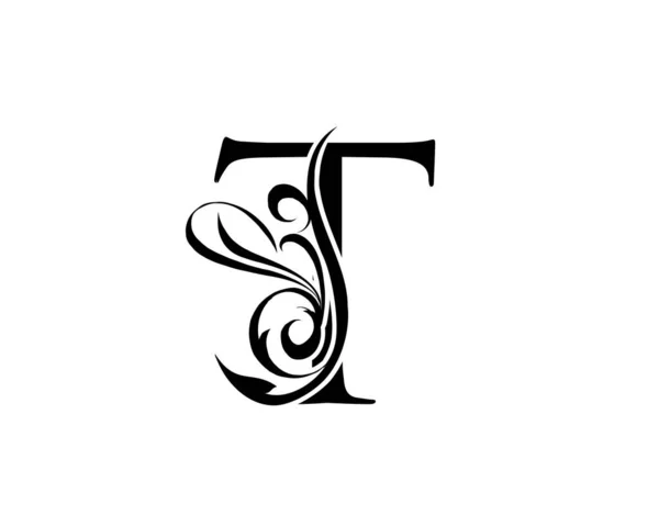 Elegancki Litera Wdzięczny Styl Królewski Logo Sztuki Kaligraficznej Vintage Rysowane — Wektor stockowy