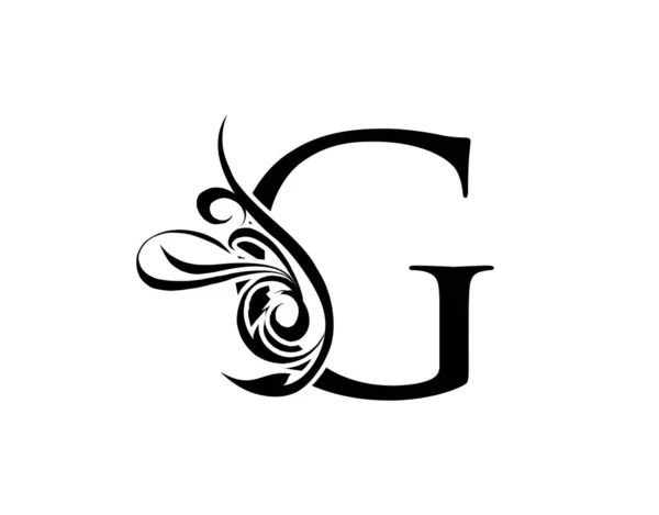 Elegante Lettera Grazioso Stile Reale Logo Delle Arti Calligrafiche Emblema — Vettoriale Stock