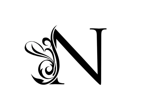 Carta Elegante Estilo Real Gracioso Logotipo Das Artes Caligráficas Emblema — Vetor de Stock