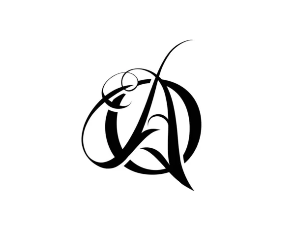 Carta Real Elegante Estilo Real Logo Artes Caligráficas Emblema Dibujado — Archivo Imágenes Vectoriales