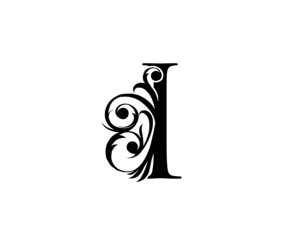 Calligrafische Letter Genadige Koninklijke Stijl Luxe Alfabet Kunst Logo Vintage — Stockvector