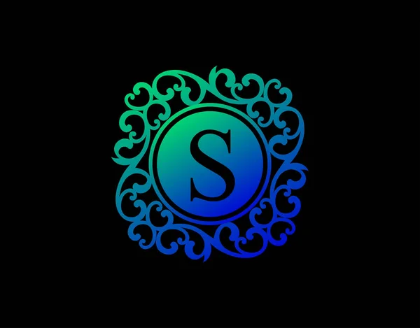 Γράμμα Uniwue Καλλιγραφικό Λογότυπο Luxury Swirl Logo Icon Ιδανικό Για — Διανυσματικό Αρχείο