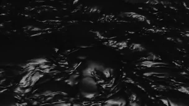 轻柔地荡漾暗色的水或油与光的反射 全高清抽象运动背景动画 — 图库视频影像