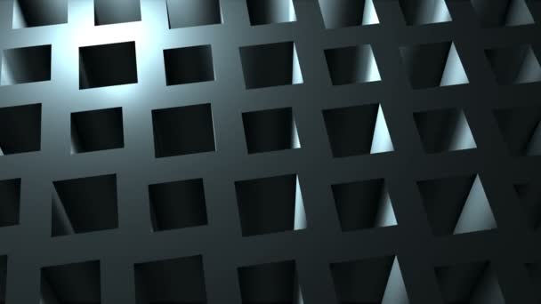 Cubes Isométriques Foncés Rotatifs Boucle Plein Style Art Déco Animation — Video