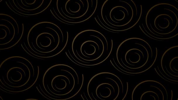 Elegante Art Deco Dorato Spirali Movimento Sfondo — Video Stock