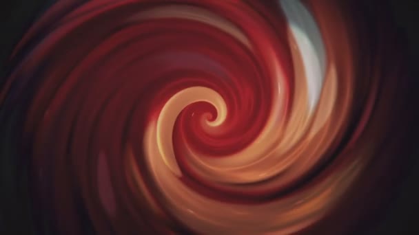 Astratto Rosso Giallo Movimento Spirale Liquida Animazione Sfondo Loop Senza — Video Stock