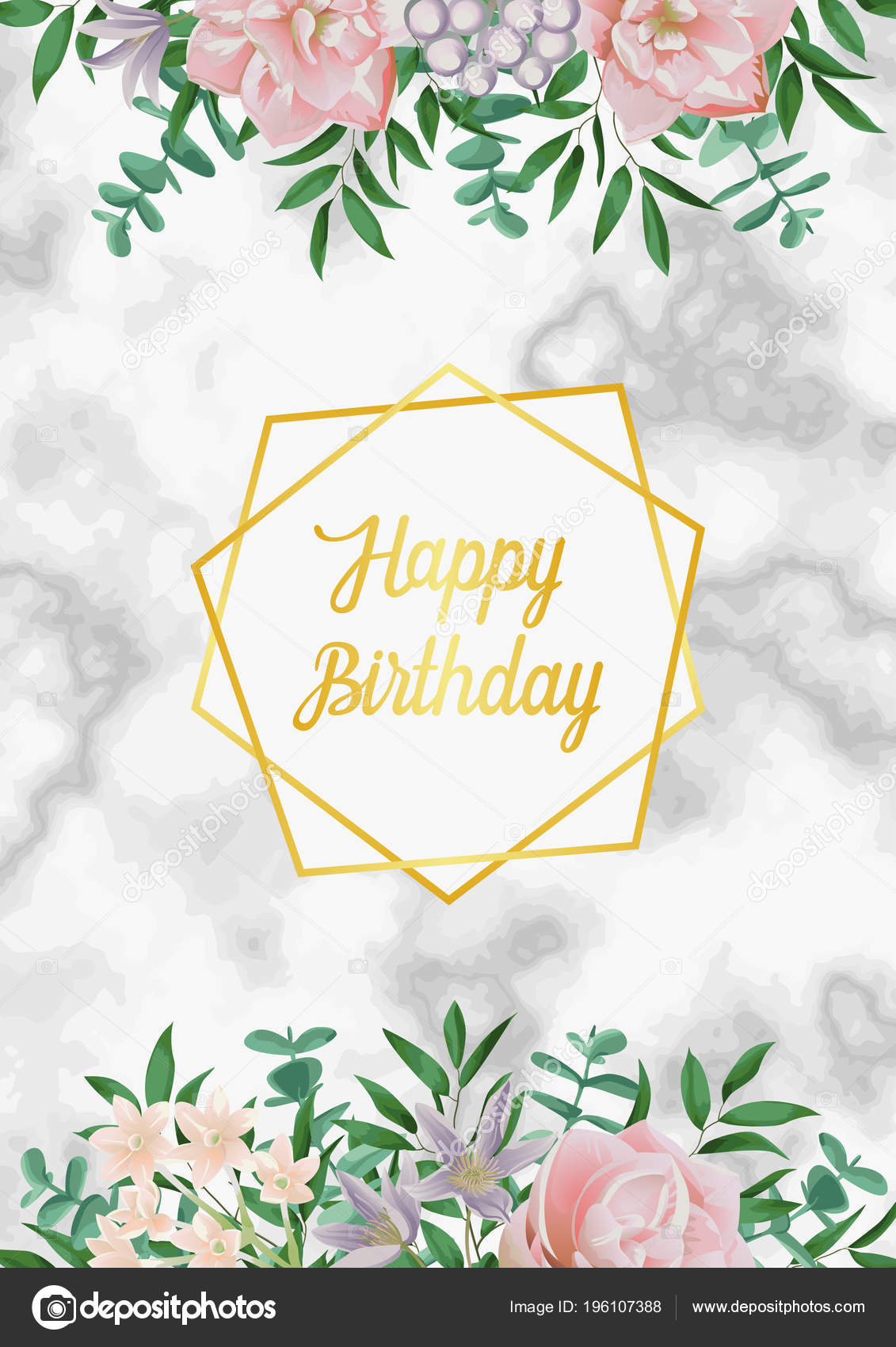 Scheda di buon compleanno di lusso con i fiori dentellare ...