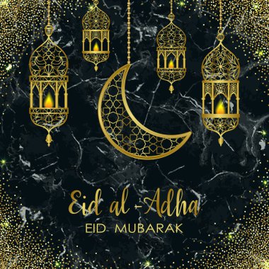 Eid al Kurban Bayramı mermer şablonu