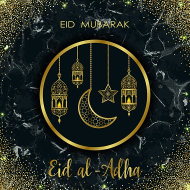 Eid al Kurban Bayramı mermer şablonu