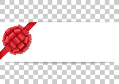 Banner şablon şerit ve kırmızı yayla