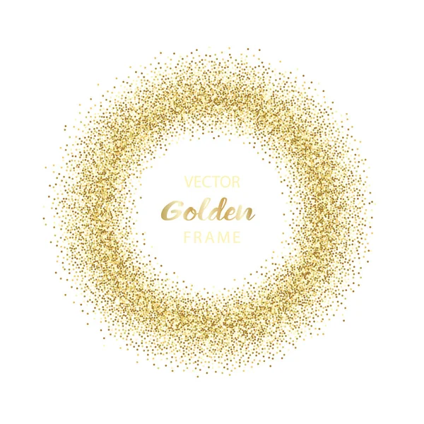 Luxus goldenen Glanz runden Rahmen — Stockvektor