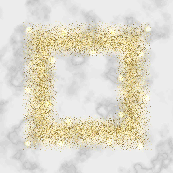 Πολυτελές χρυσό Glitter τετράγωνο πλαίσιο — Διανυσματικό Αρχείο