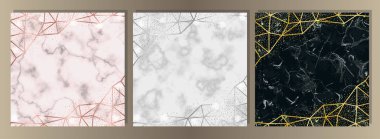 Lüks mermer ve Glitter Set