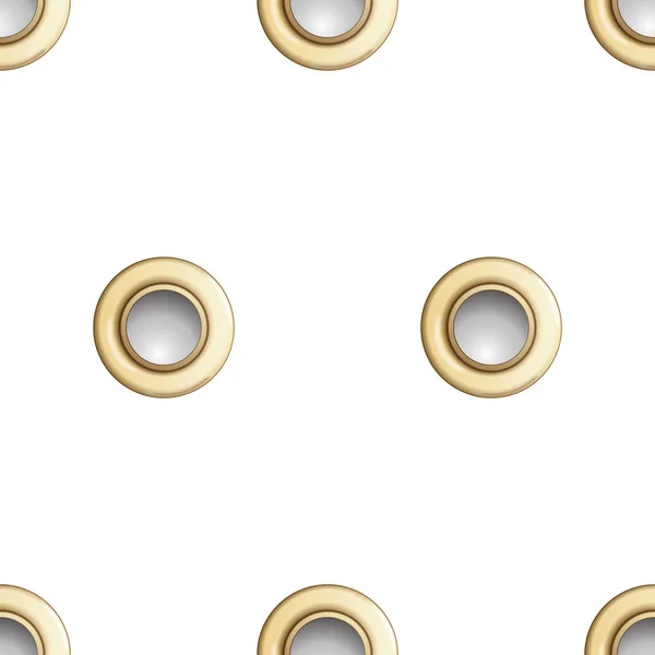 Golden Eyelet Seamless Pattern — Stock Vector