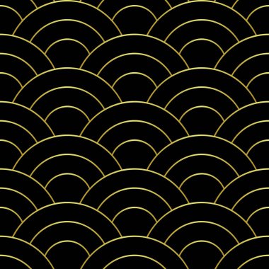 Altın dalgalar soyut Seamless modeli