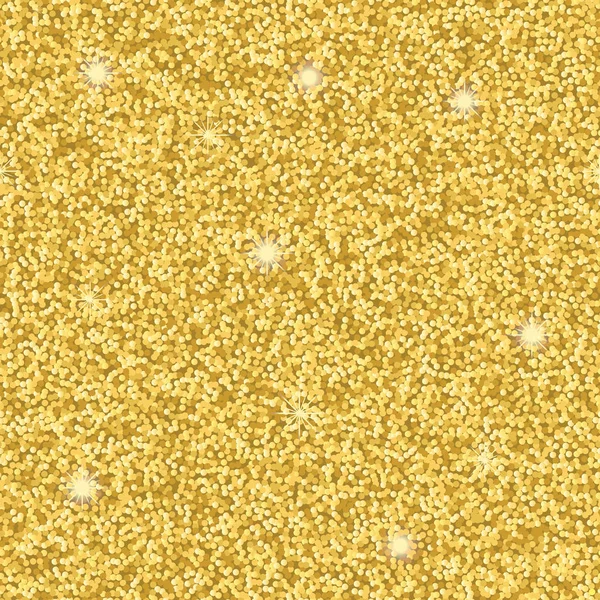 Sömlöst guld glitter mönster — Stock vektor