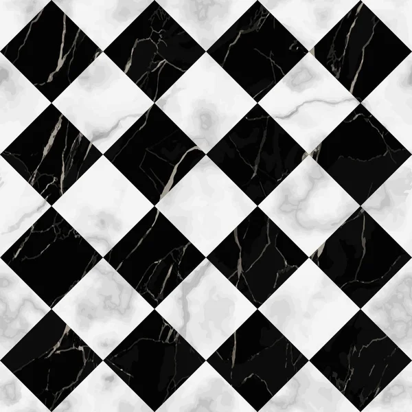 Marmor Luxus-Karo diagonale nahtlose Muster — Stockvektor